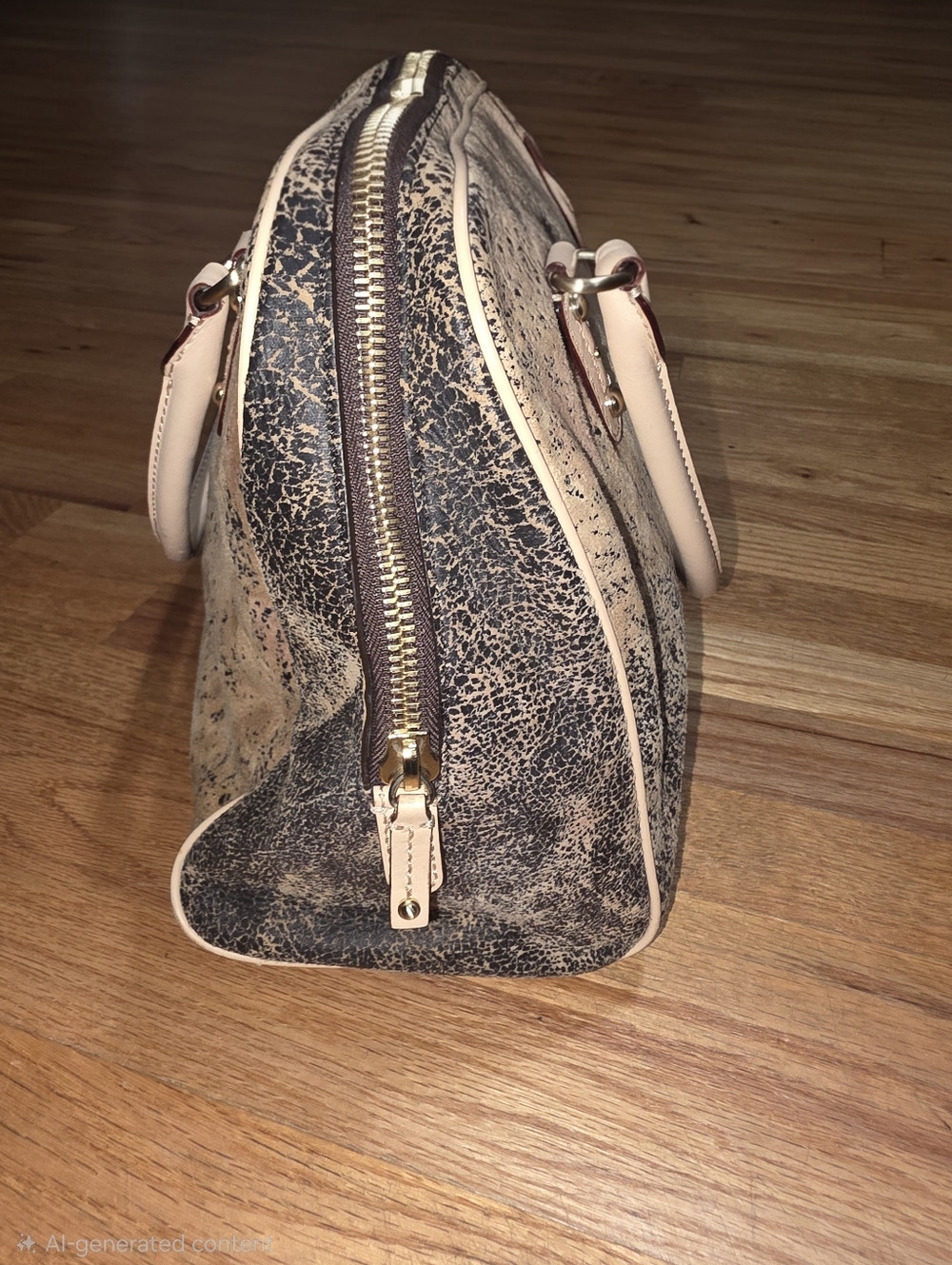 Michael Kors Unique Soft Suede Large Beige Ultra Distressed/Vintage Satchel - Picture 4 of 7